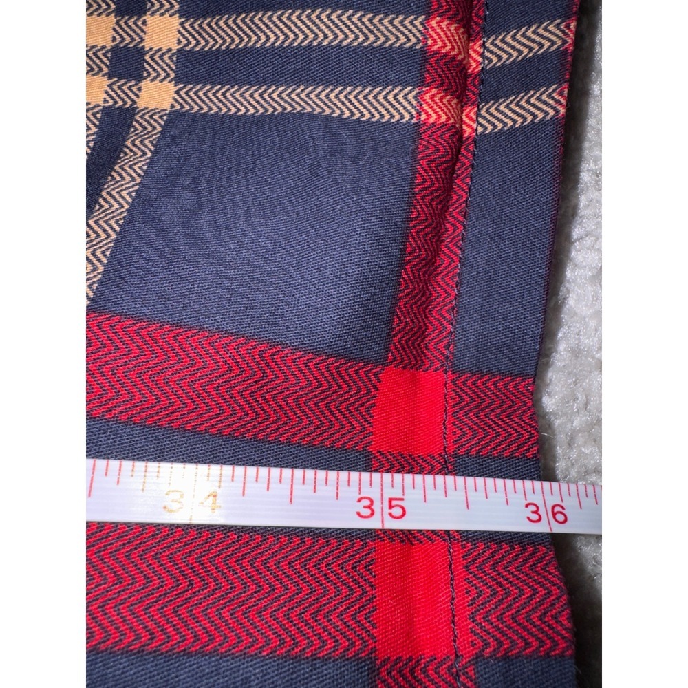 Grace Karin Plaid Sheath Dress Womens Size M Navy Red Cap Sleeve Bodycon - Picture 7 of 8